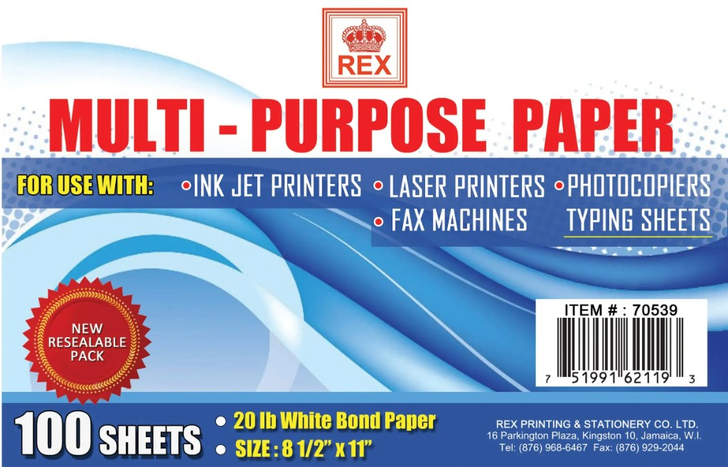 Rex Multi-Purpose Paper (Letter Size) — 50 Sheet Pack