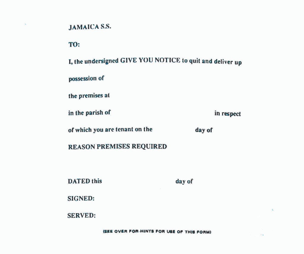 Notice Forms — Notice Form